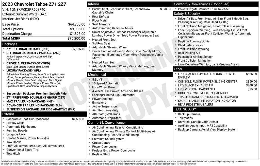 2023 Chevrolet Tahoe Z71