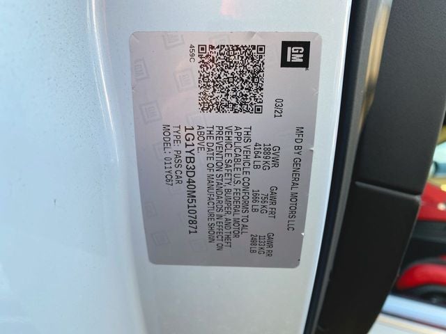 2021 Chevrolet Corvette Stingray 2LT