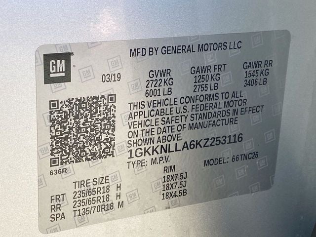 2019 GMC Acadia SLE-2