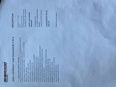 2026 Chevrolet Silverado 2500HD LT SHERROD 6" LIFT