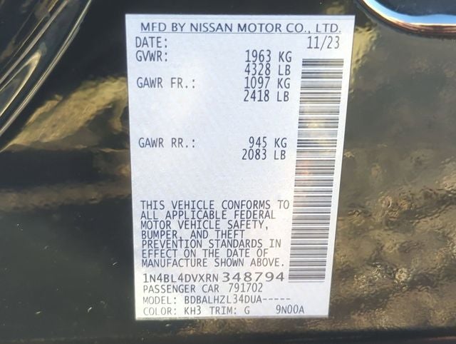 2024 Nissan Altima SV FWD