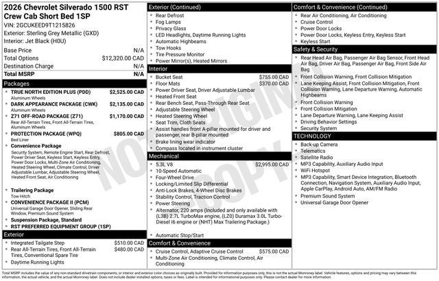 2026 Chevrolet Silverado 1500 RST