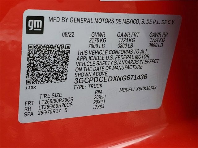 2022 Chevrolet Silverado 1500 Custom Trail Boss