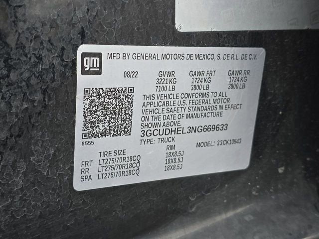 2022 Chevrolet Silverado 1500 ZR2