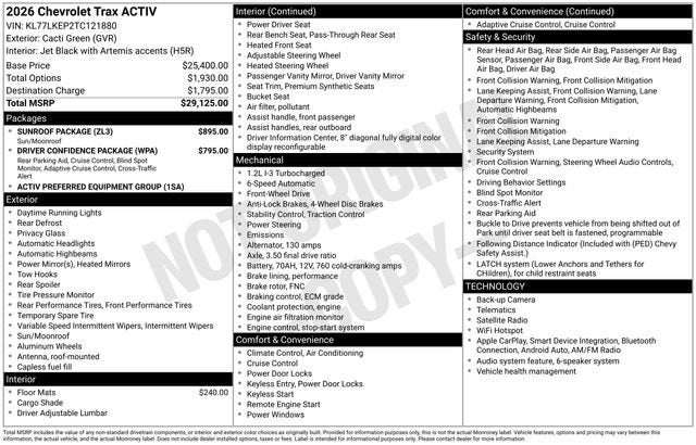 2026 Chevrolet Trax ACTIV