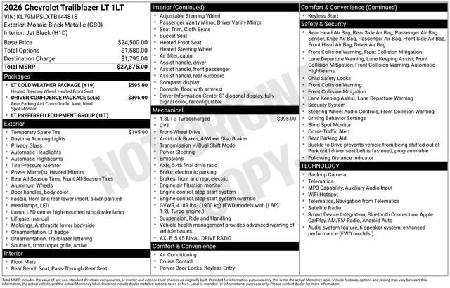 2026 Chevrolet Trailblazer LT