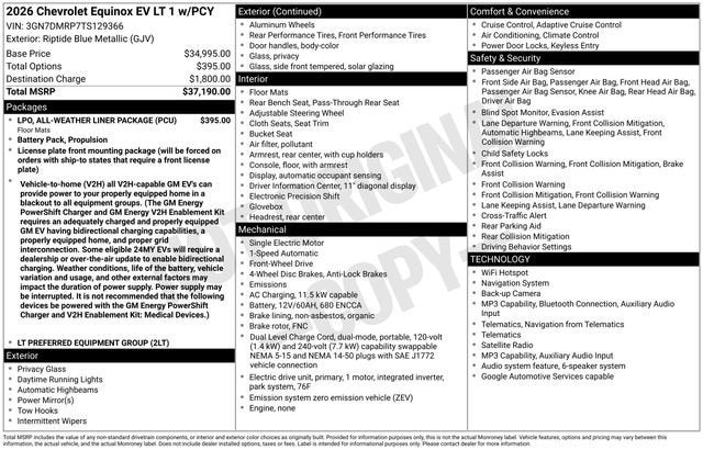2026 Chevrolet Equinox EV LT